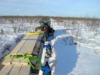 Hauling out lumber on the sled I built.jpg